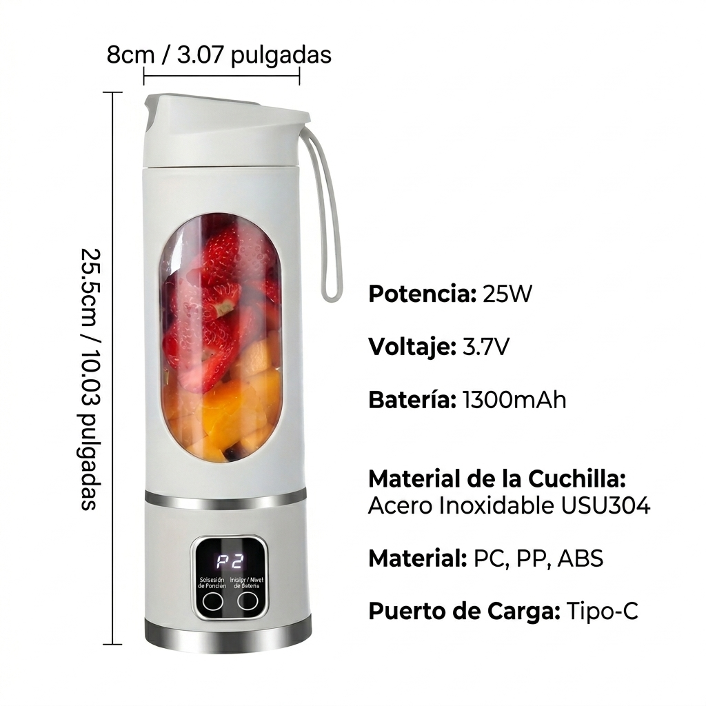 Batidora Portátil Inalámbrica S3 Blend Master