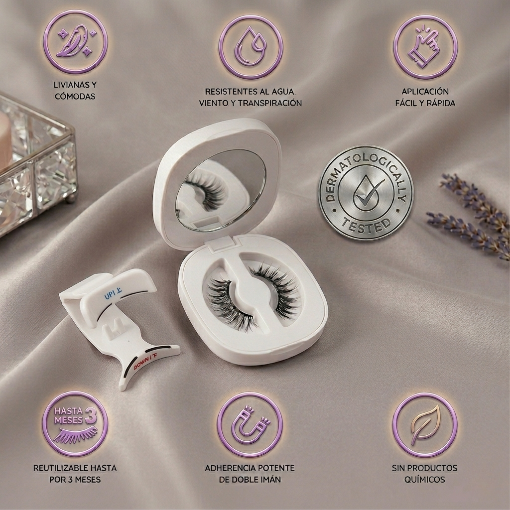 LASHCLICK Pestañas Magnéticas Perfectas en 3 Segundos ✨